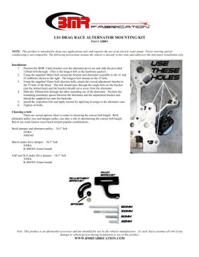 BMR Installation Instructions for AB001