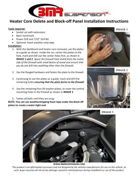 BMR Installation Instructions for ACD761