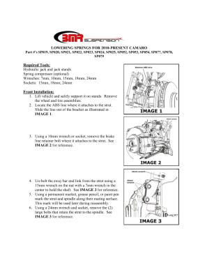 BMR Installation Instructions for SP079