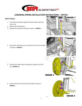 BMR Installation Instructions for SPH765R-SD