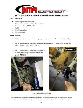 BMR Installation Instructions for SPN110