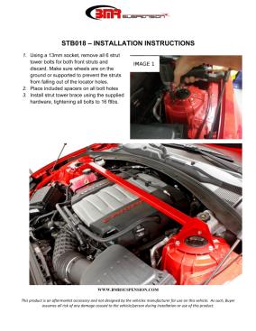 BMR Installation Instructions for STB018