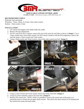 BMR Installation Instructions for TCA028