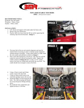 BMR Installation Instructions for TR002