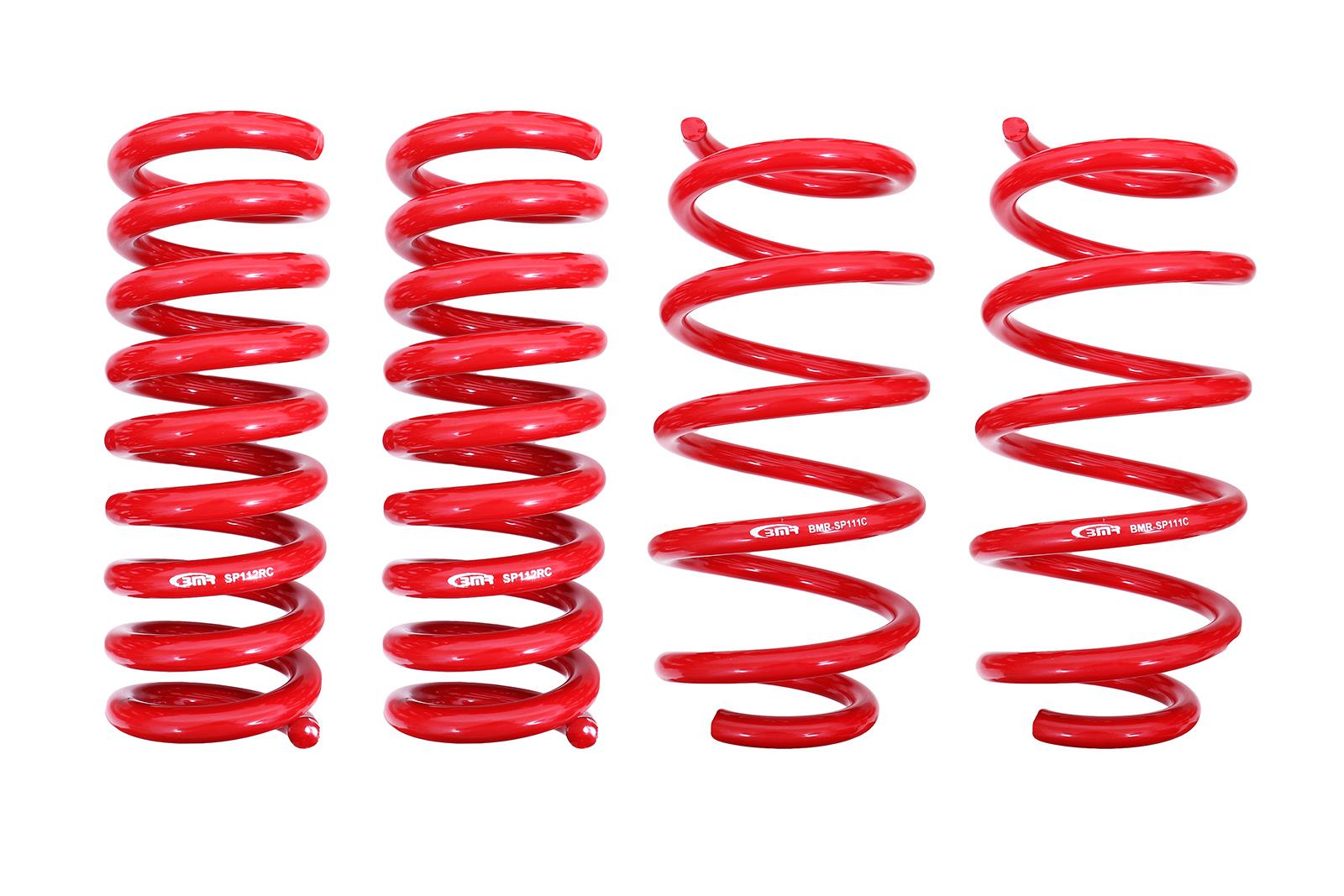 BMR Lowering Springs 1.25/" Coil Front Rear Red Camaro Firebird Set of 4