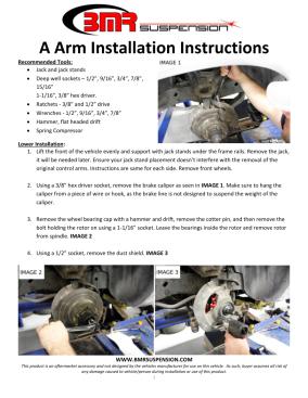 BMR Installation Instructions for AA033