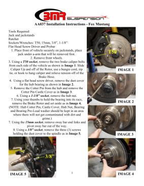 BMR Installation Instructions for AA037