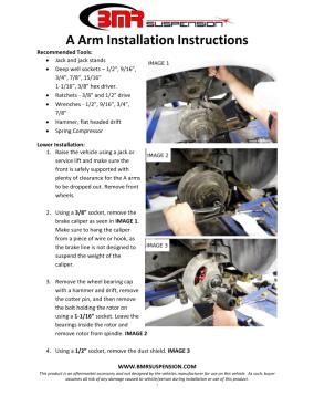 BMR Installation Instructions for AAK321