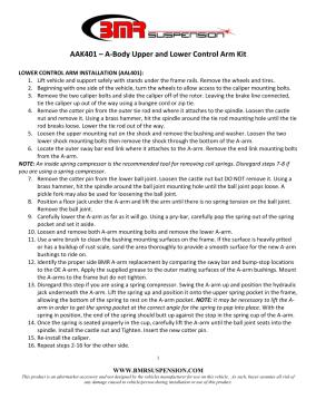 BMR Installation Instructions for AAK401