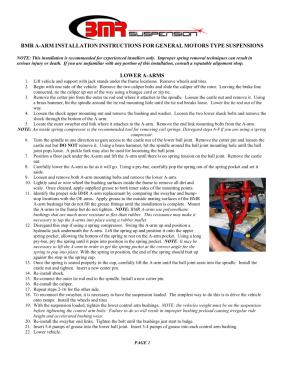 BMR Installation Instructions for AAL331