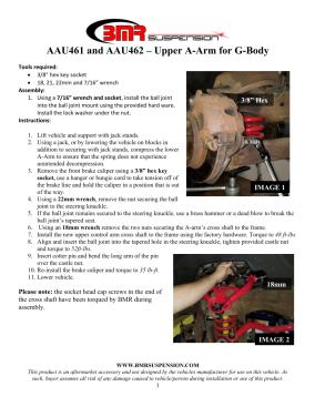 BMR Installation Instructions for AAU461