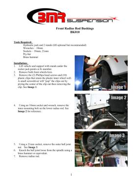 BMR Installation Instructions for BK010