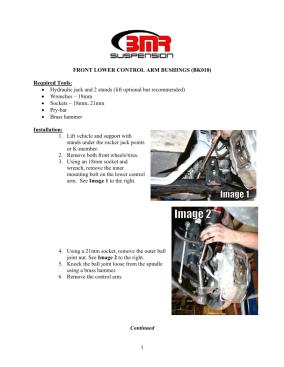 BMR Installation Instructions for BK018