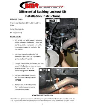 BMR Installation Instructions for BK054