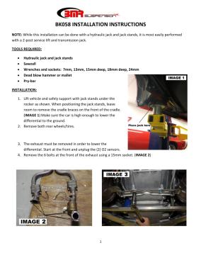 BMR Installation Instructions for BK058