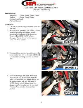 BMR Installation Instructions for CAB005