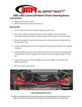 BMR Installation Instructions for CB002