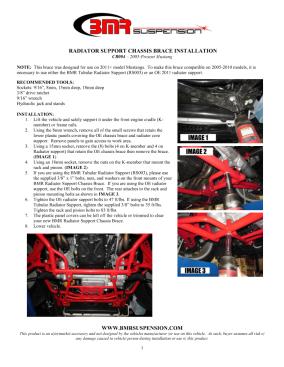 BMR Installation Instructions for CB004