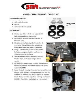 BMR Installation Instructions for CB005