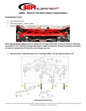 BMR Installation Instructions for CB009