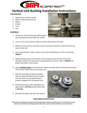 BMR Installation Instructions for CBK774