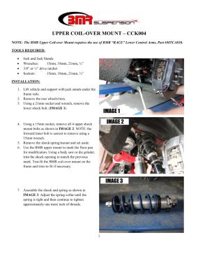 BMR Installation Instructions for CCK004