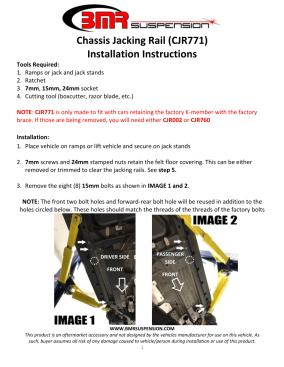 BMR Installation Instructions for CJR771