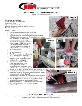 BMR Installation Instructions for DSL015