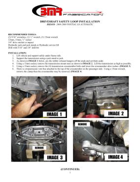 BMR Installation Instructions for DSL018