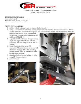 BMR Installation Instructions for ELK007