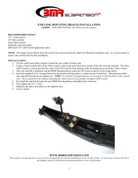 BMR Installation Instructions for ELK009