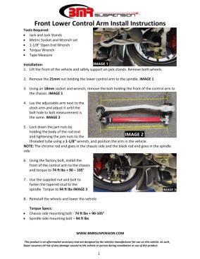 BMR Installation Instructions for FLC363