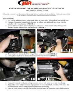 BMR Installation Instructions for KM018