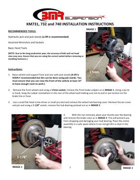 BMR Installation Instructions for KM732