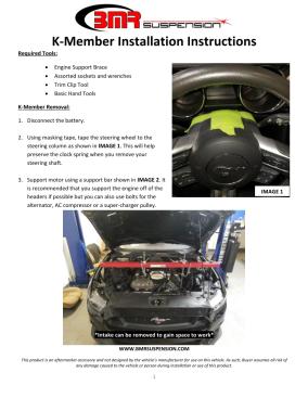 BMR Installation Instructions for KM760