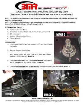 BMR Installation Instructions for LCA355