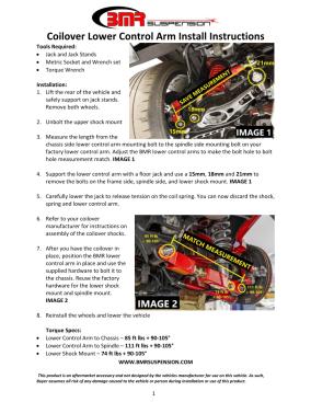 BMR Installation Instructions for LCA362