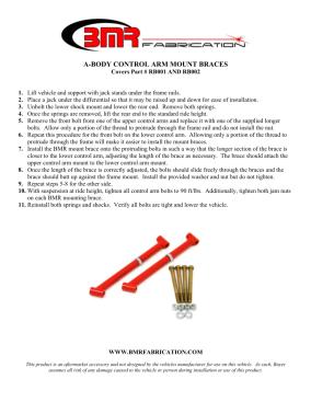 BMR Installation Instructions for RB002