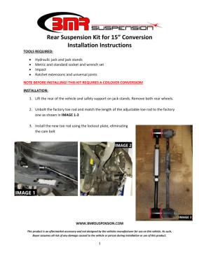 BMR Installation Instructions for RSK629