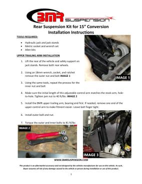 BMR Installation Instructions for RSK639