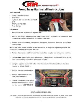 BMR Installation Instructions for SB020