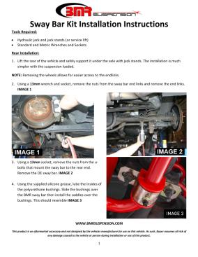 BMR Installation Instructions for SB027