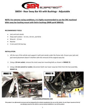 BMR Installation Instructions for SB054