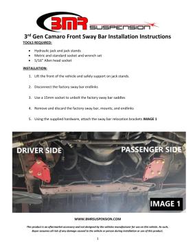BMR Installation Instructions for SB334