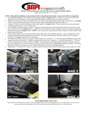 BMR Installation Instructions for SFC007