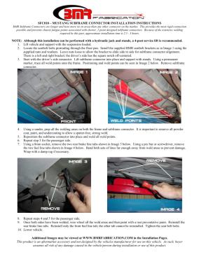 BMR Installation Instructions for SFC010