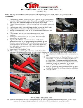 BMR Installation Instructions for SFC011