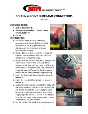 BMR Installation Instructions for SFC019