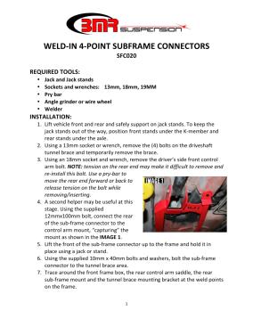 BMR Installation Instructions for SFC020