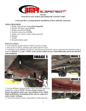 BMR Installation Instructions for SFC024